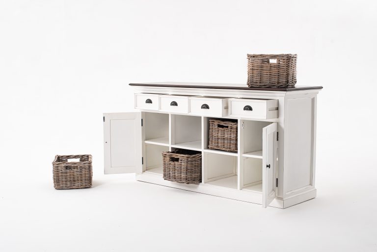 Buffet with 4 Baskets By Novasolo - B189TWD | Sideboards | Modishstore - 2