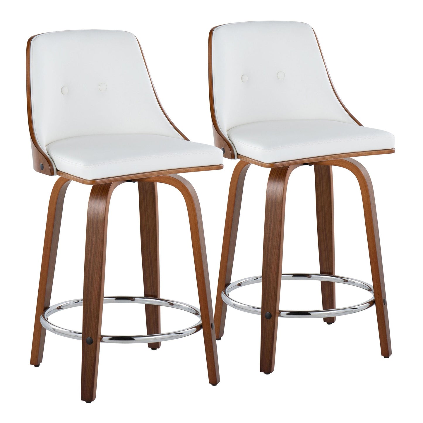Gianna 24" Fixed-Height Counter Stool - Set of 2 By LumiSource | Counter Stools | Modishstore - 2