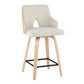 Stella 24" Fixed-Height Counter Stool - Set of 2 Cream By LumiSource | Counter Stools | Modishstore - 4