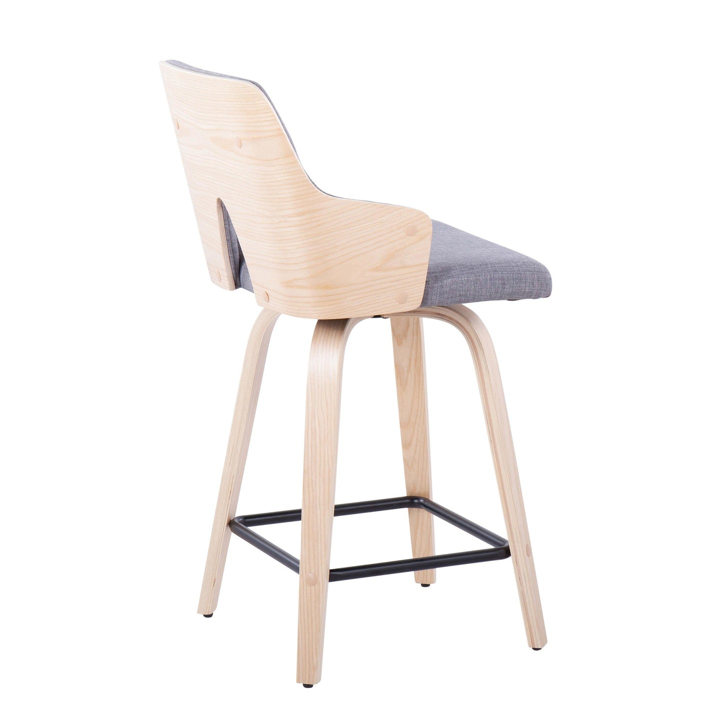 Stella 24" Fixed-Height Counter Stool - Set of 2 Cream By LumiSource | Counter Stools | Modishstore - 15