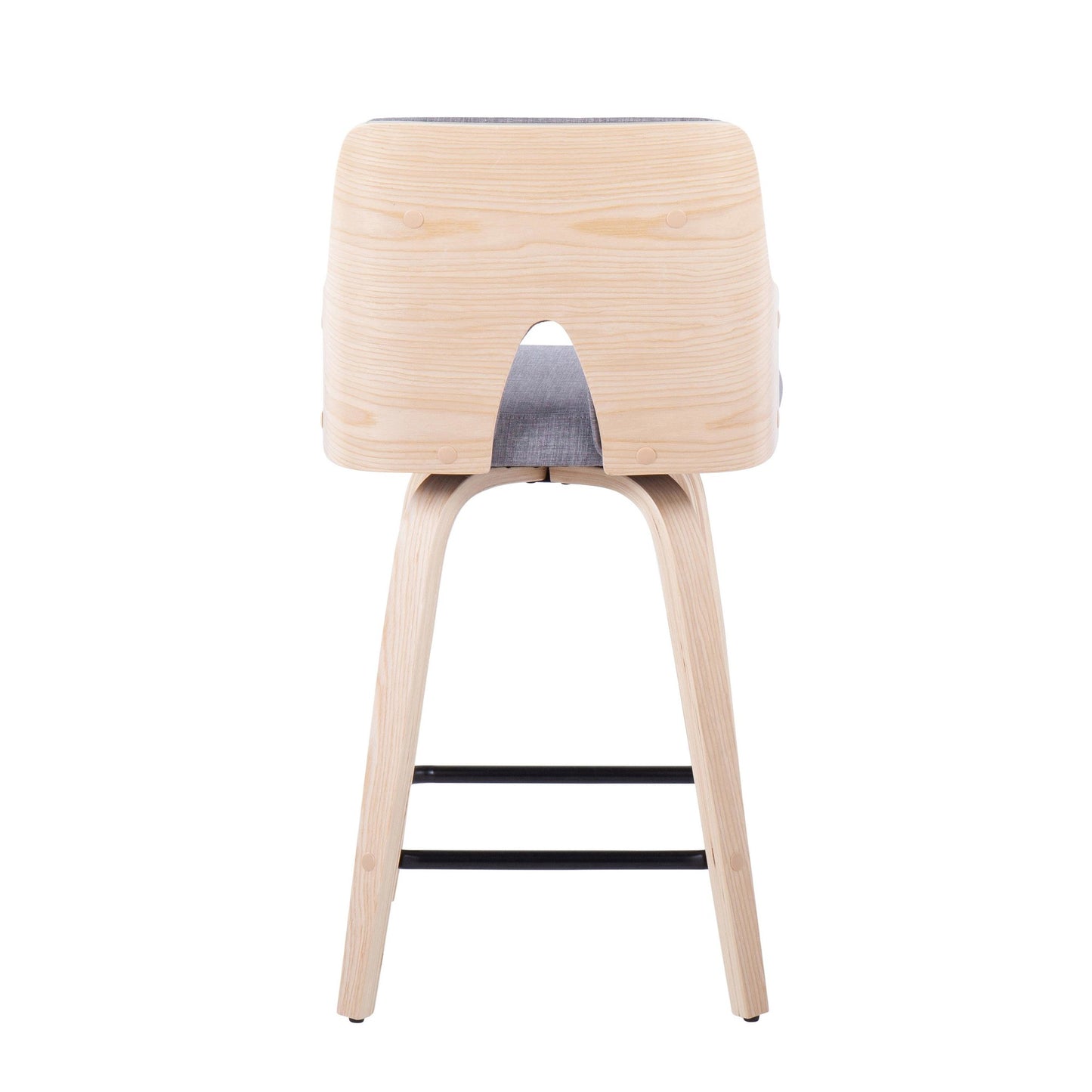 Stella 24" Fixed-Height Counter Stool - Set of 2 Cream By LumiSource | Counter Stools | Modishstore - 16