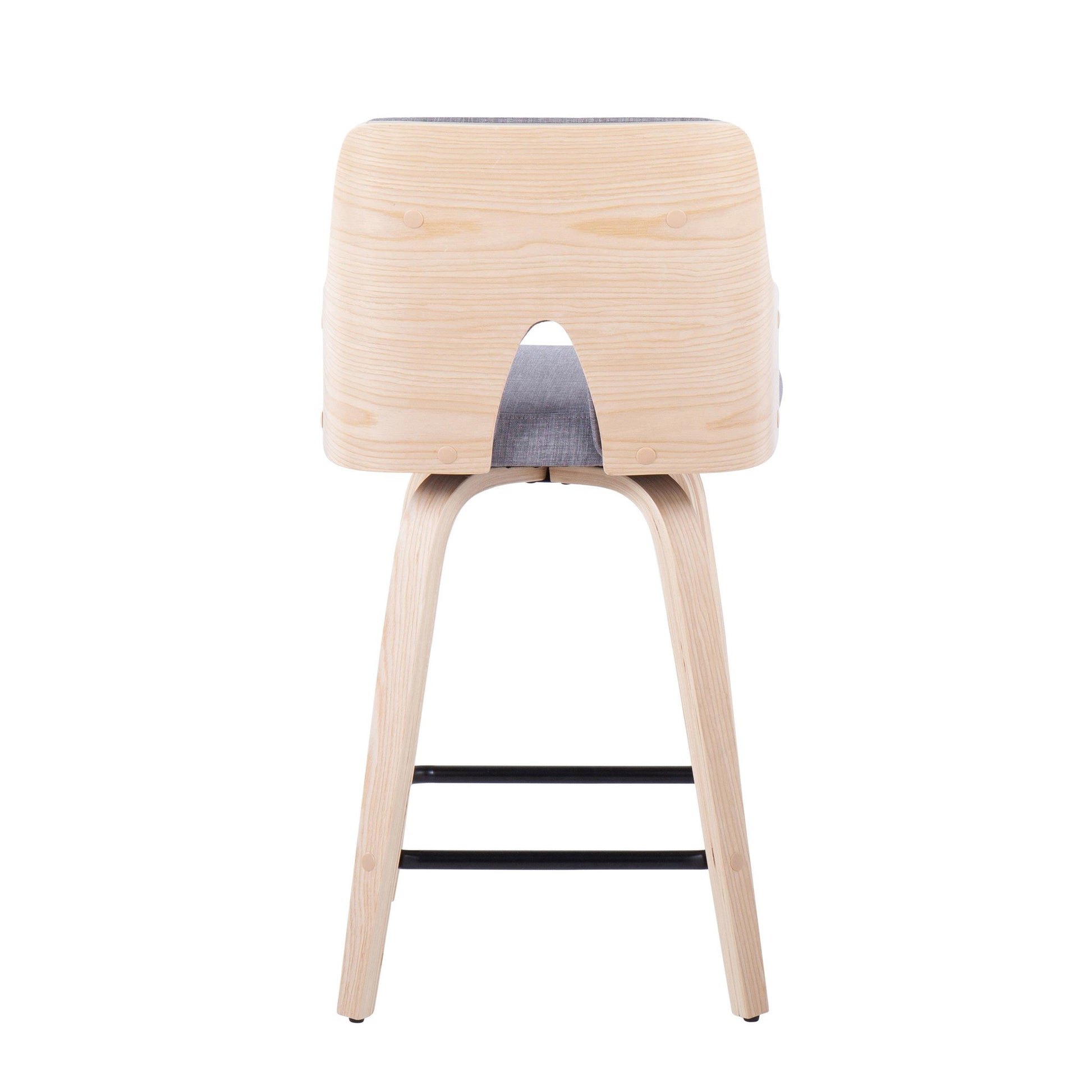 Stella 24" Fixed-Height Counter Stool - Set of 2 Cream By LumiSource | Counter Stools | Modishstore - 16