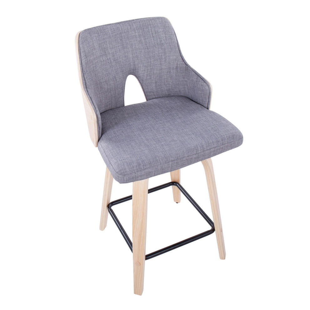 Stella 24" Fixed-Height Counter Stool - Set of 2 Cream By LumiSource | Counter Stools | Modishstore - 18