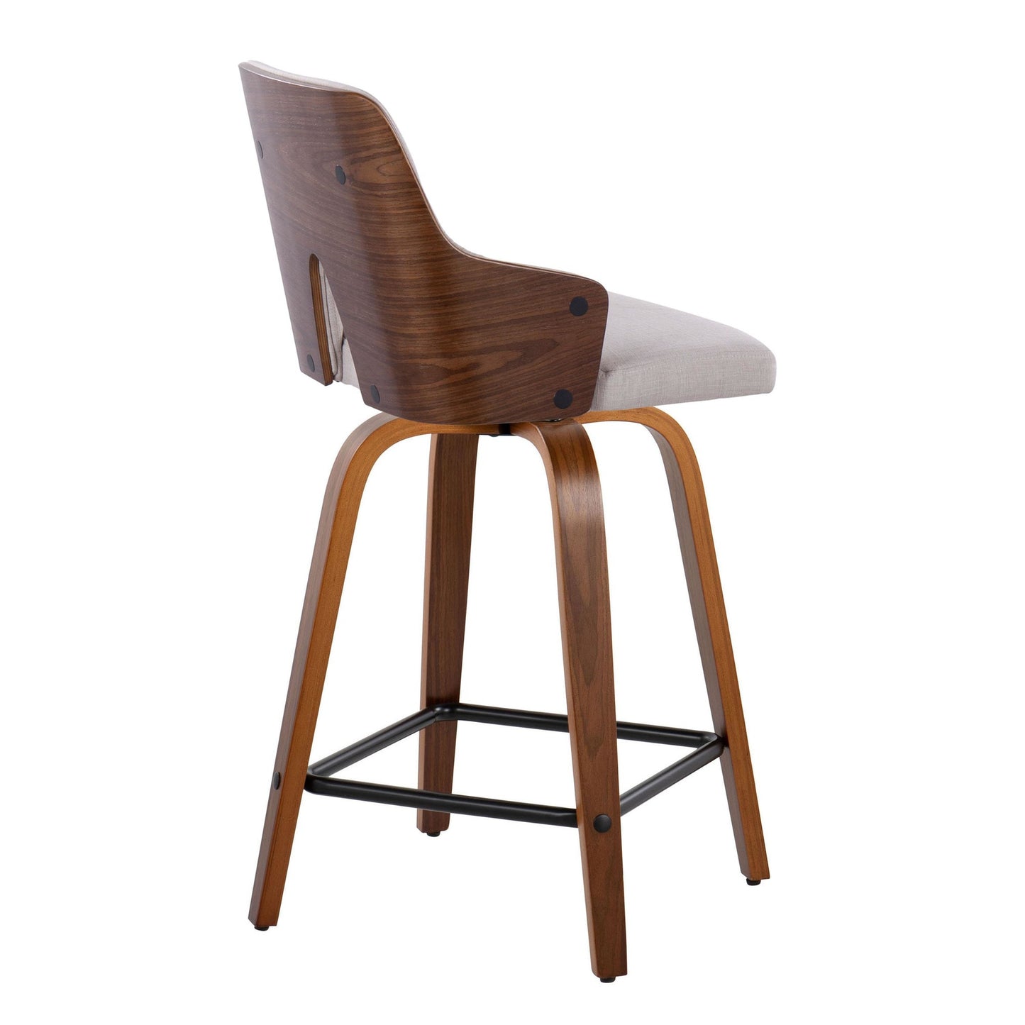 Stella 24" Fixed-Height Counter Stool - Set of 2 Cream By LumiSource | Counter Stools | Modishstore - 24