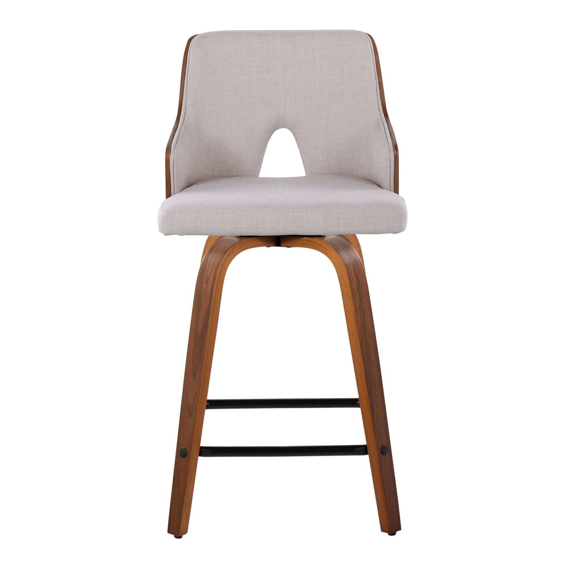 Stella 24" Fixed-Height Counter Stool - Set of 2 Cream By LumiSource | Counter Stools | Modishstore - 26