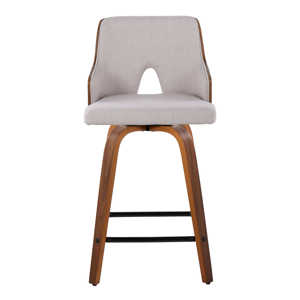 Stella 24" Fixed-Height Counter Stool - Set of 2 Cream By LumiSource | Counter Stools | Modishstore - 26