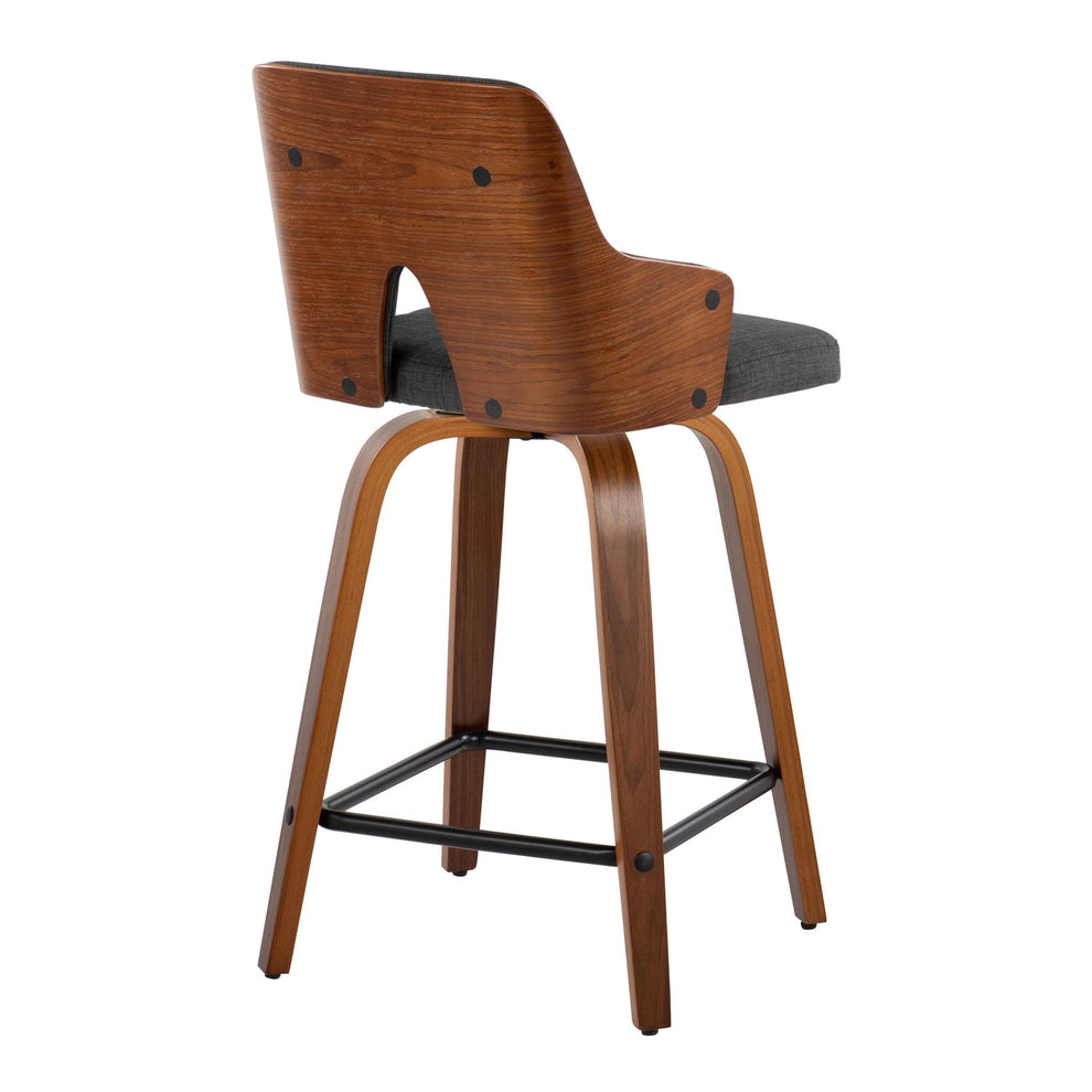Stella 24" Fixed-Height Counter Stool - Set of 2 Cream By LumiSource | Counter Stools | Modishstore - 32