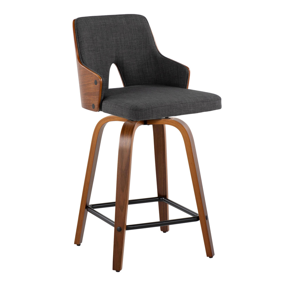 Stella 24" Fixed-Height Counter Stool - Set of 2 Cream By LumiSource | Counter Stools | Modishstore - 30