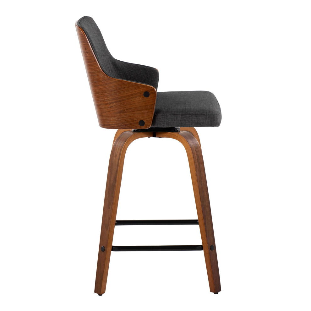 Stella 24" Fixed-Height Counter Stool - Set of 2 Cream By LumiSource | Counter Stools | Modishstore - 31