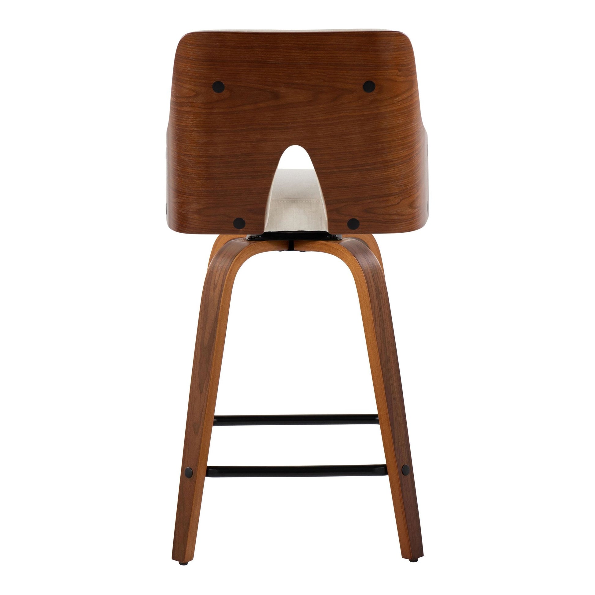 Stella 24" Fixed-Height Counter Stool - Set of 2 Cream By LumiSource | Counter Stools | Modishstore - 42