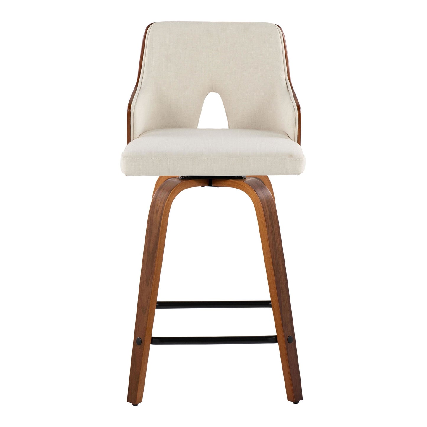 Stella 24" Fixed-Height Counter Stool - Set of 2 Cream By LumiSource | Counter Stools | Modishstore - 43