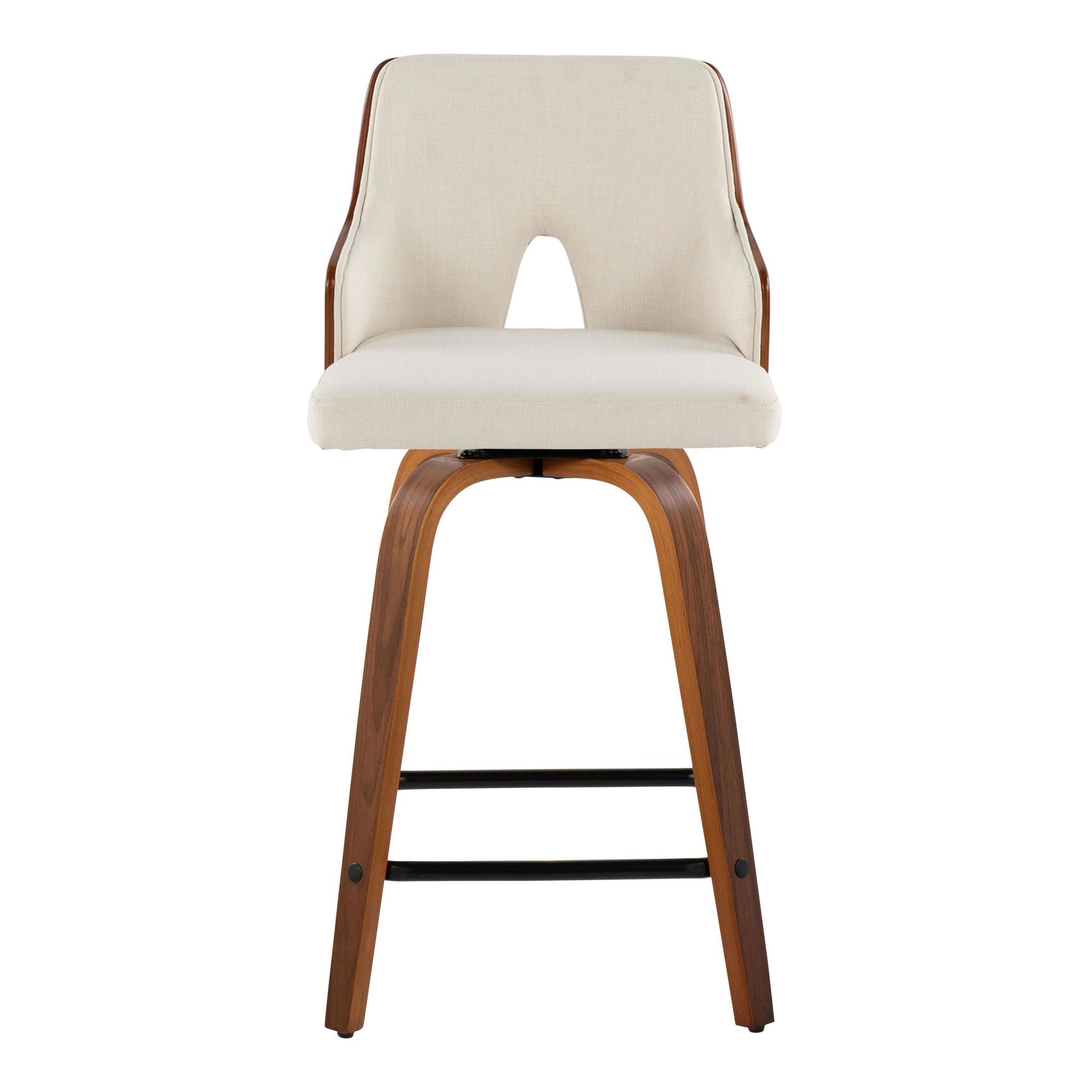 Stella 24" Fixed-Height Counter Stool - Set of 2 Cream By LumiSource | Counter Stools | Modishstore - 43