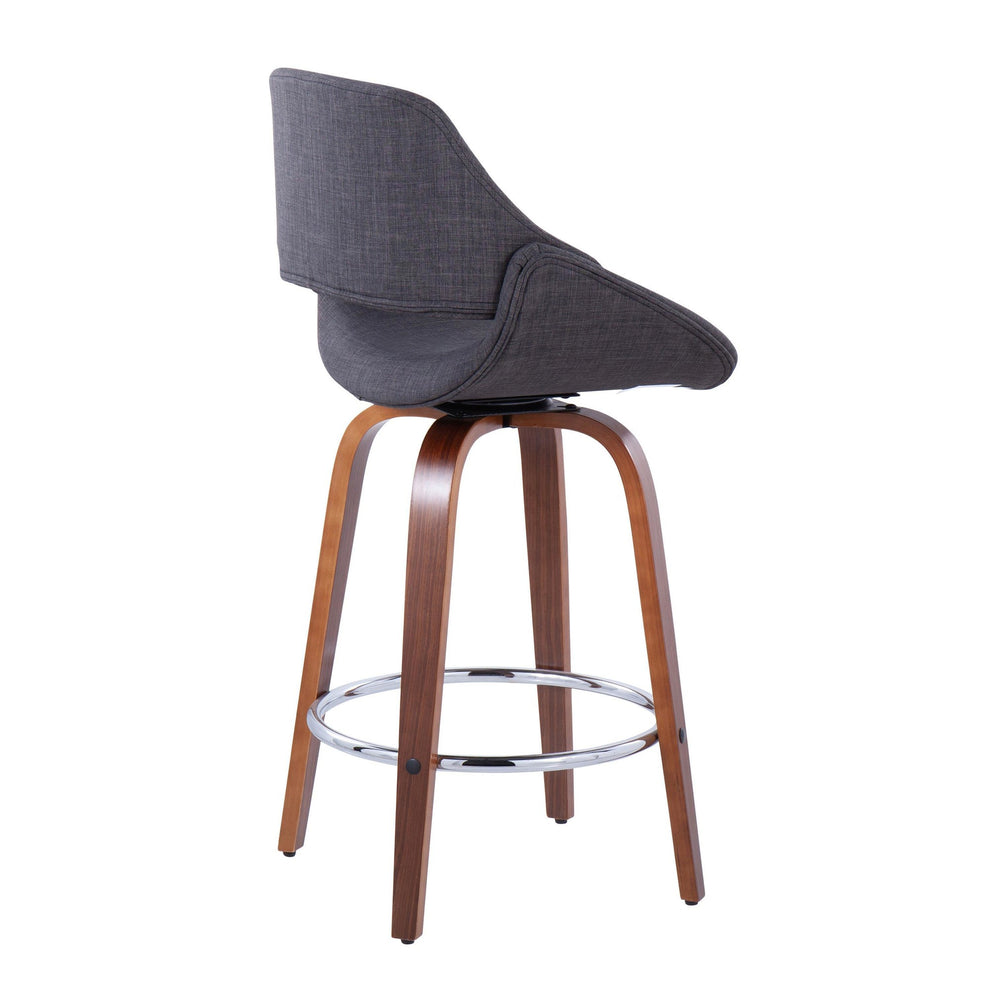 Fabrico 26" Fixed-Height Counter Stool - Set of 2 Gray Black By LumiSource | Counter Stools | Modishstore - 14