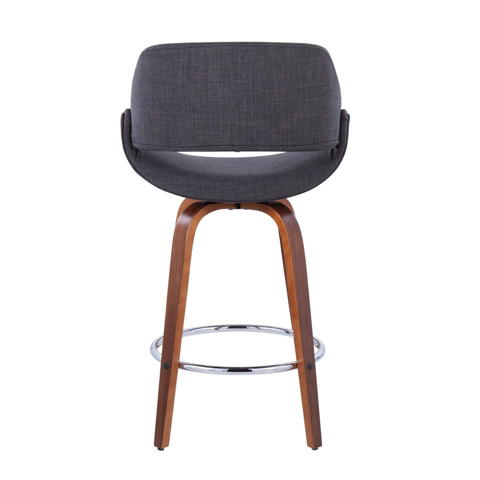 Fabrico 26" Fixed-Height Counter Stool - Set of 2 Gray Black By LumiSource | Counter Stools | Modishstore - 15