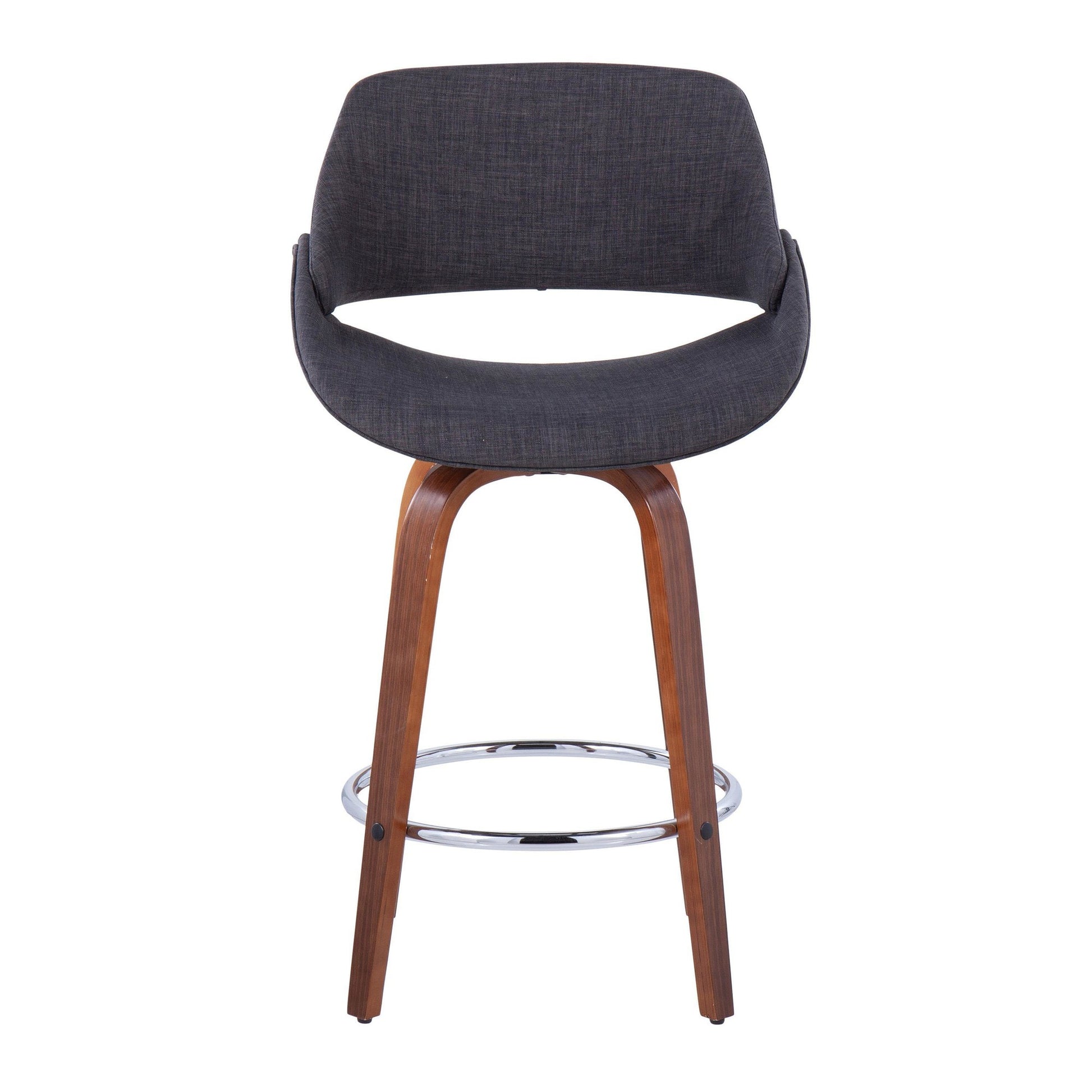 Fabrico 26" Fixed-Height Counter Stool - Set of 2 Gray Black By LumiSource | Counter Stools | Modishstore - 16