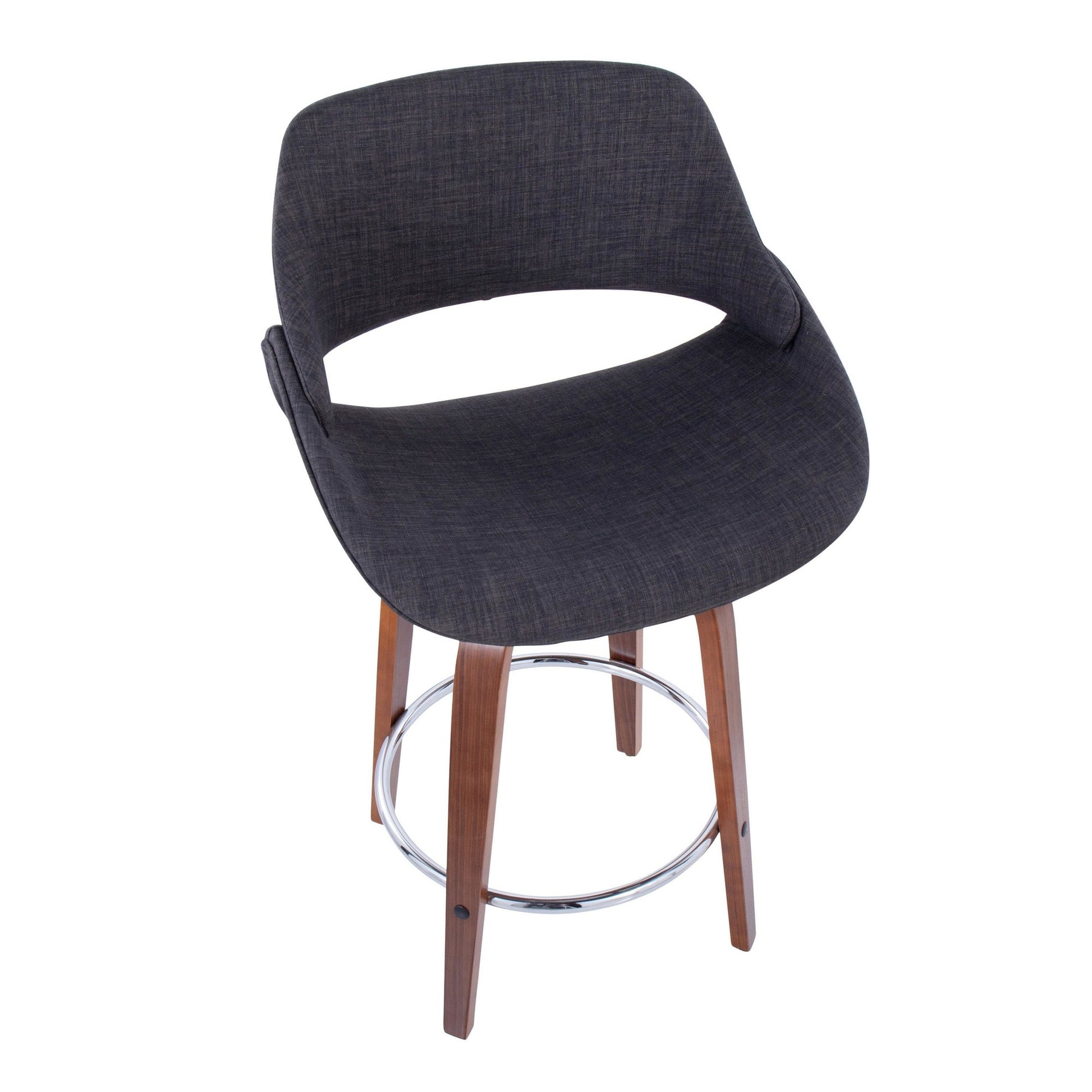 Fabrico 26" Fixed-Height Counter Stool - Set of 2 Gray Black By LumiSource | Counter Stools | Modishstore - 17