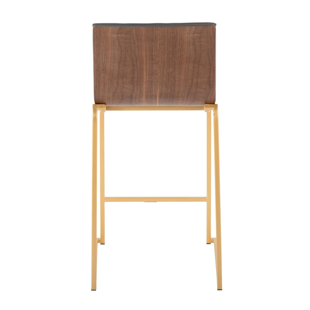 Mason Mara 26" Fixed-Height Counter Stool - Set of 2 Gray By LumiSource | Counter Stools | Modishstore - 7