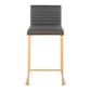 Mason Mara 26" Fixed-Height Counter Stool - Set of 2 Gray By LumiSource | Counter Stools | Modishstore - 8