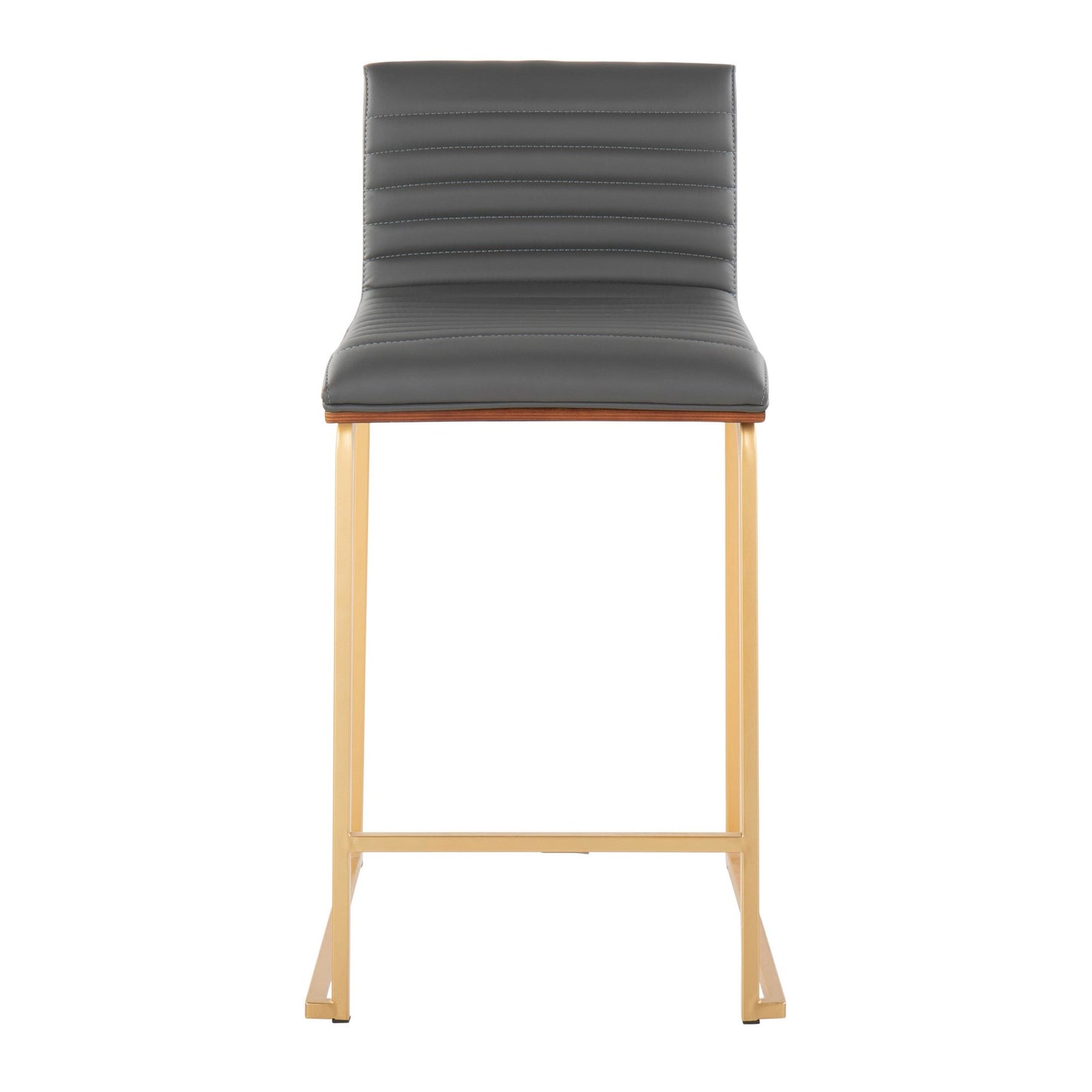 Mason Mara 26" Fixed-Height Counter Stool - Set of 2 Gray By LumiSource | Counter Stools | Modishstore - 8