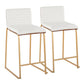 Mason Mara 26" Fixed-Height Counter Stool - Set of 2 Gray By LumiSource | Counter Stools | Modishstore - 12