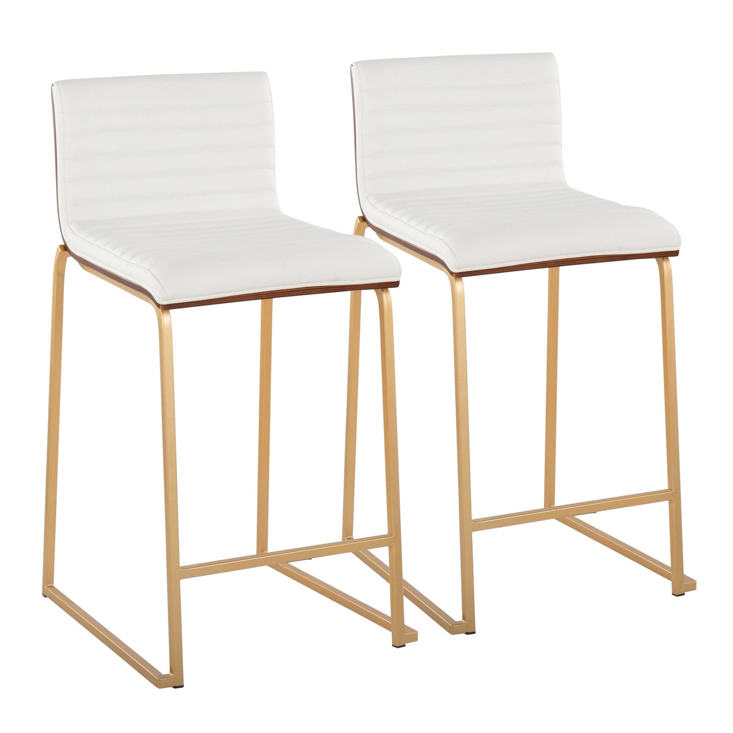 Mason Mara 26" Fixed-Height Counter Stool - Set of 2 Gray By LumiSource | Counter Stools | Modishstore - 12