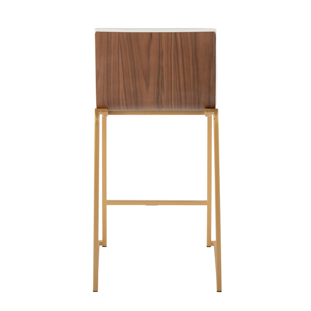 Mason Mara 26" Fixed-Height Counter Stool - Set of 2 Gray By LumiSource | Counter Stools | Modishstore - 16