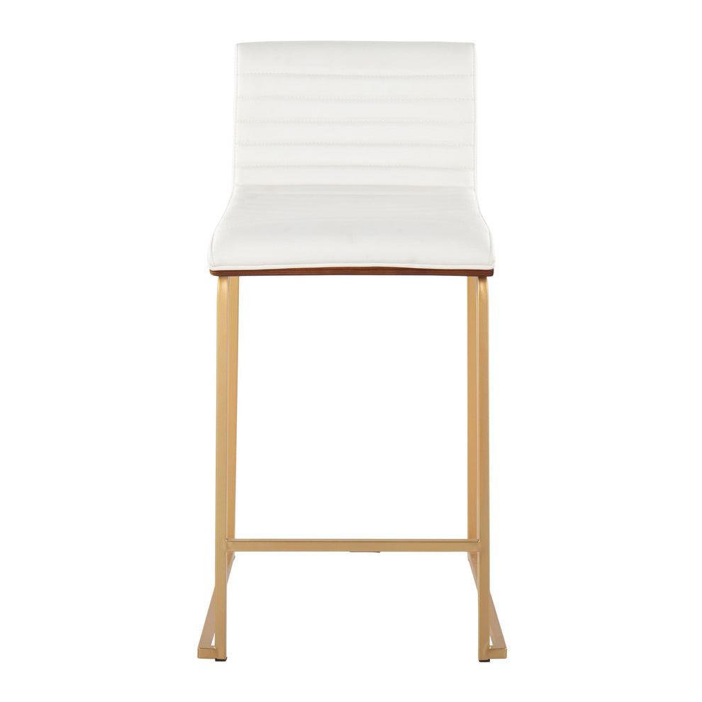 Mason Mara 26" Fixed-Height Counter Stool - Set of 2 Gray By LumiSource | Counter Stools | Modishstore - 17