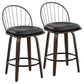 Riley 26" Fixed-Height Counter Stool - Set of 2 Black By LumiSource | Counter Stools | Modishstore - 7