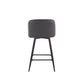 Toriano 26" Contemporary Fixed Height Counter Stool with By LumiSource - Set of 2 | Counter Stools | Modishstore - 18