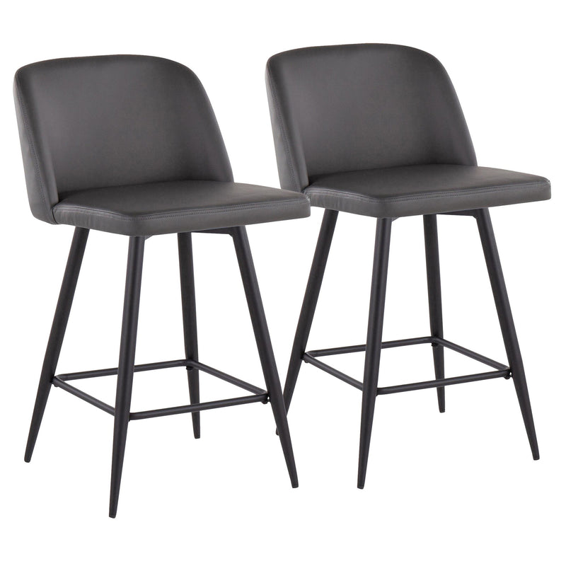 Toriano 26" Contemporary Fixed Height Counter Stool with By LumiSource - Set of 2 | Counter Stools | Modishstore - 13