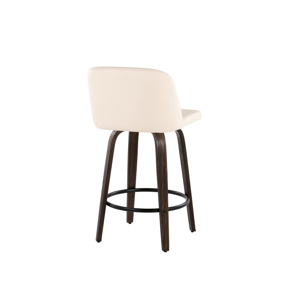 Toriano 26" Mid-Century Modern Fixed Height Counter Stool By LumiSource - Set of 2 | Counter Stools | Modishstore - 6