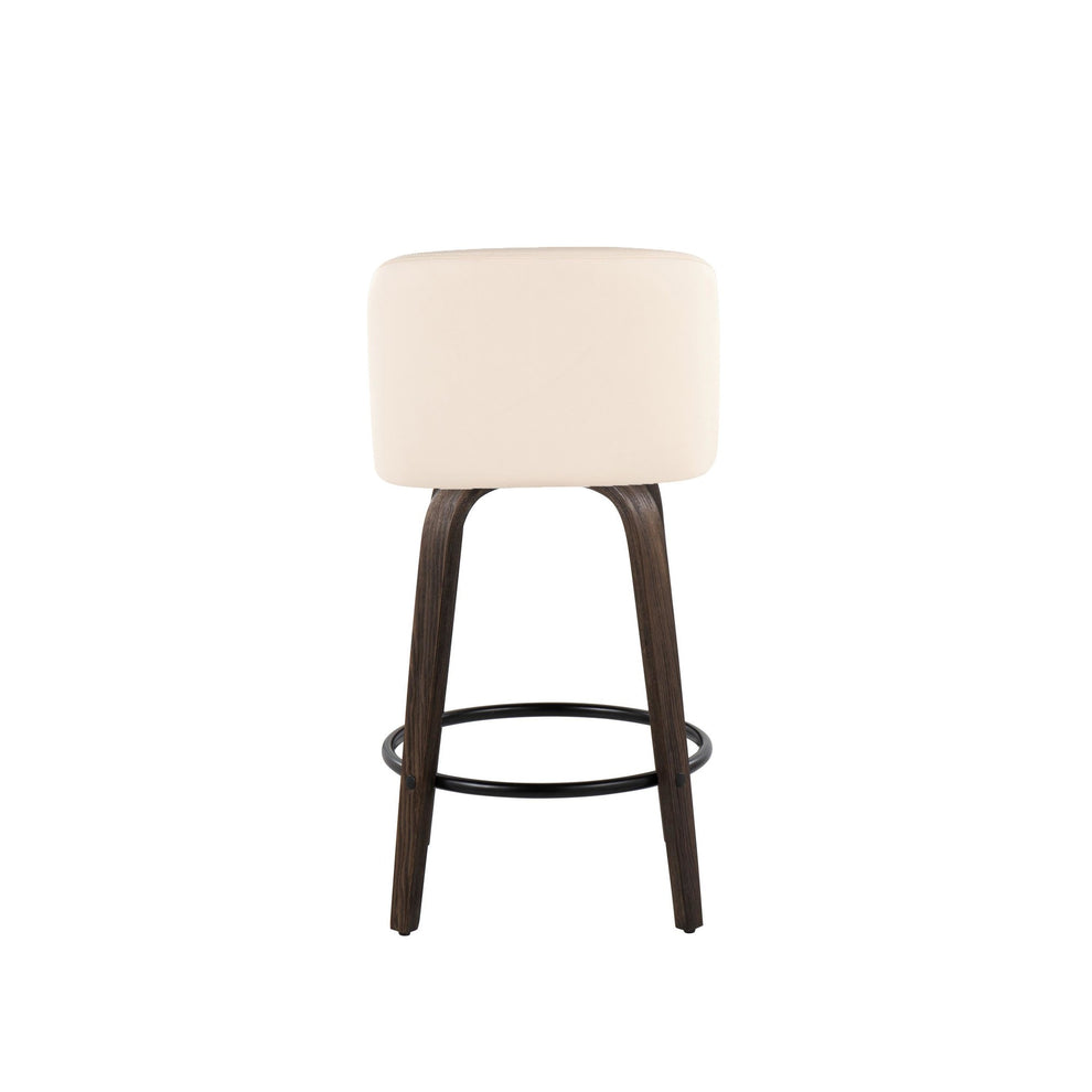 Toriano 26" Mid-Century Modern Fixed Height Counter Stool By LumiSource - Set of 2 | Counter Stools | Modishstore - 7