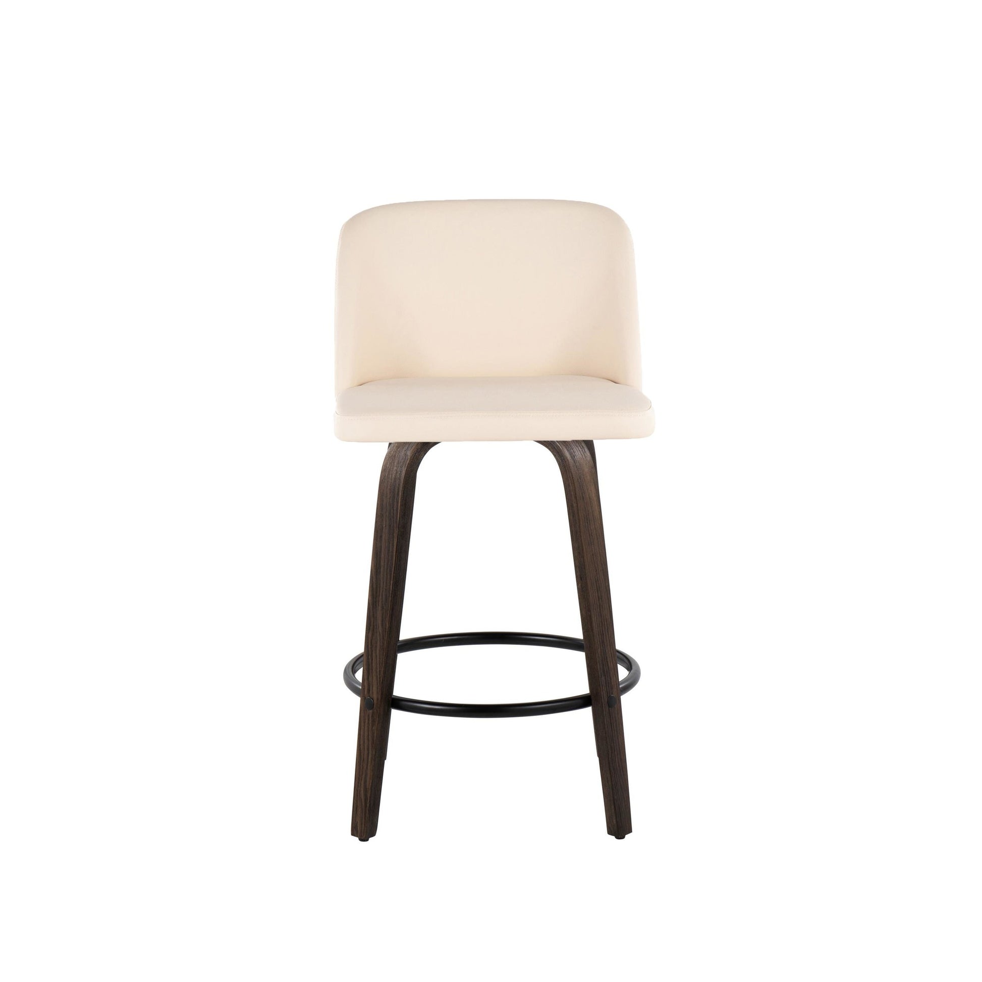 Toriano 26" Mid-Century Modern Fixed Height Counter Stool By LumiSource - Set of 2 | Counter Stools | Modishstore - 2