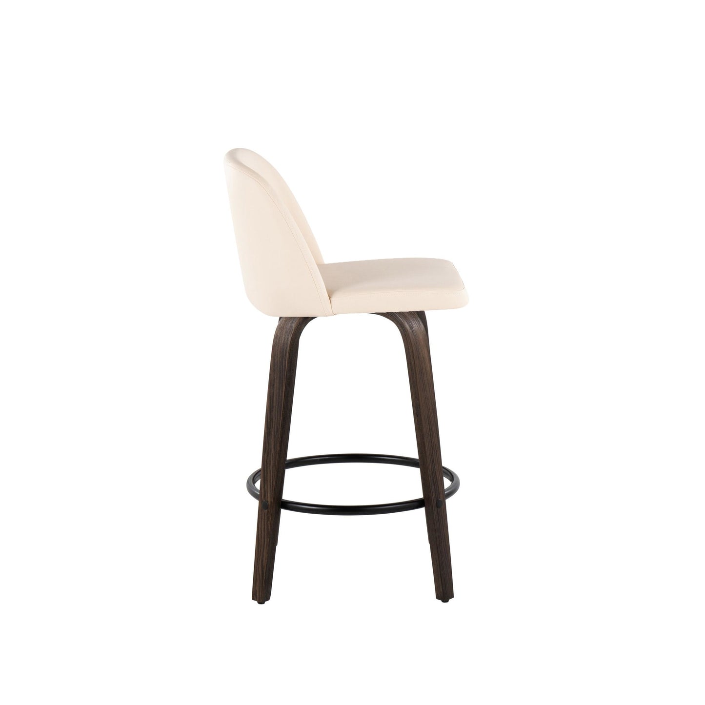 Toriano 26" Mid-Century Modern Fixed Height Counter Stool By LumiSource - Set of 2 | Counter Stools | Modishstore - 5