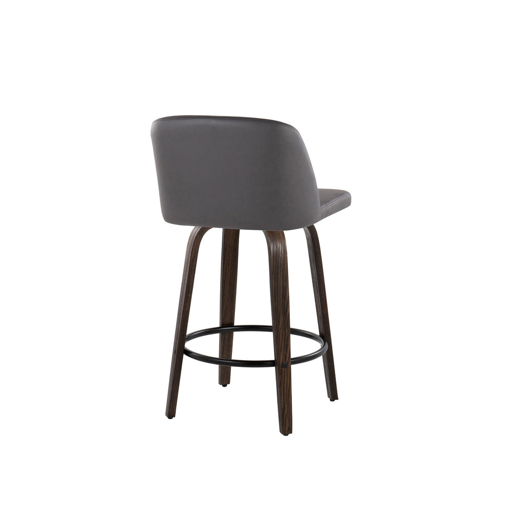 Toriano 26" Mid-Century Modern Fixed Height Counter Stool By LumiSource - Set of 2 | Counter Stools | Modishstore - 13