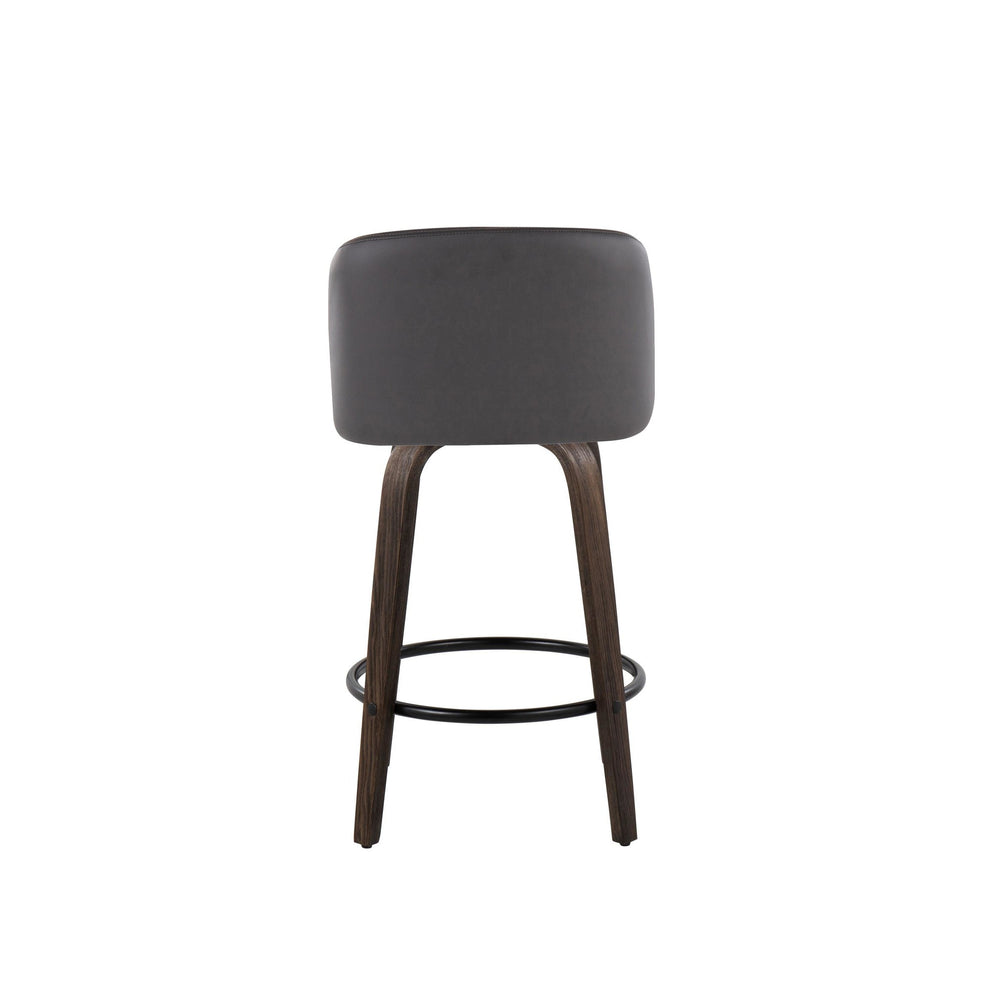 Toriano 26" Mid-Century Modern Fixed Height Counter Stool By LumiSource - Set of 2 | Counter Stools | Modishstore - 14