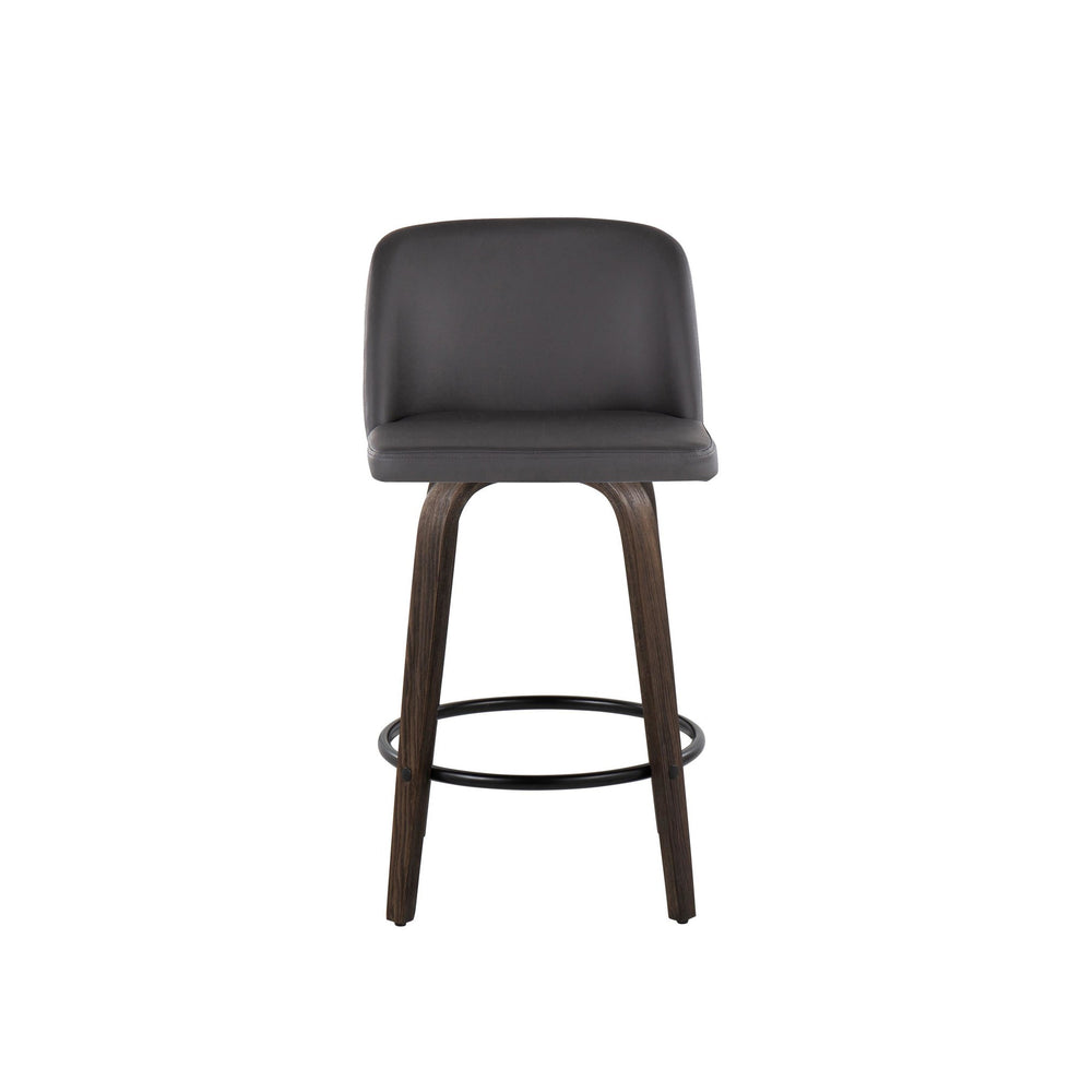 Toriano 26" Mid-Century Modern Fixed Height Counter Stool By LumiSource - Set of 2 | Counter Stools | Modishstore - 9
