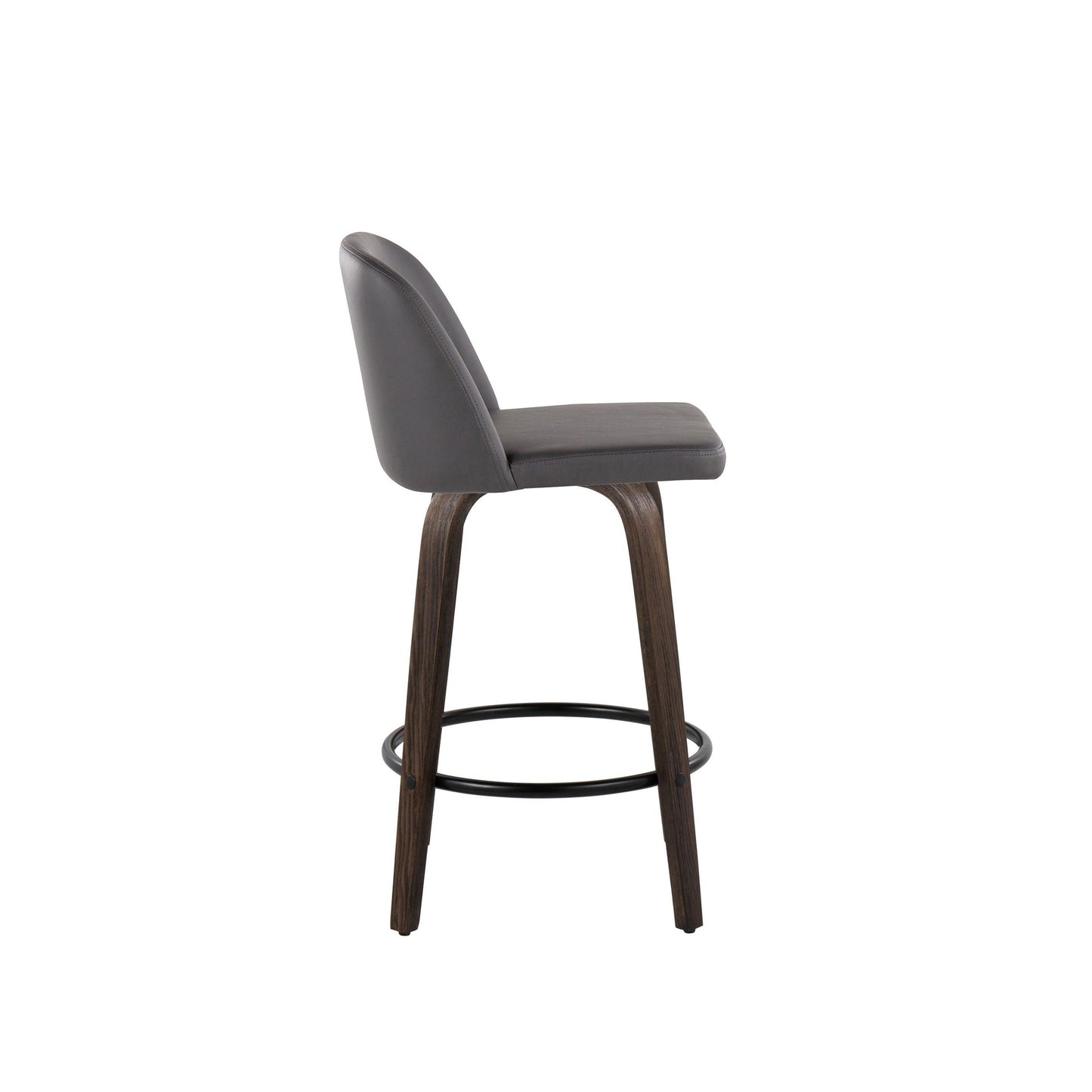 Toriano 26" Mid-Century Modern Fixed Height Counter Stool By LumiSource - Set of 2 | Counter Stools | Modishstore - 12