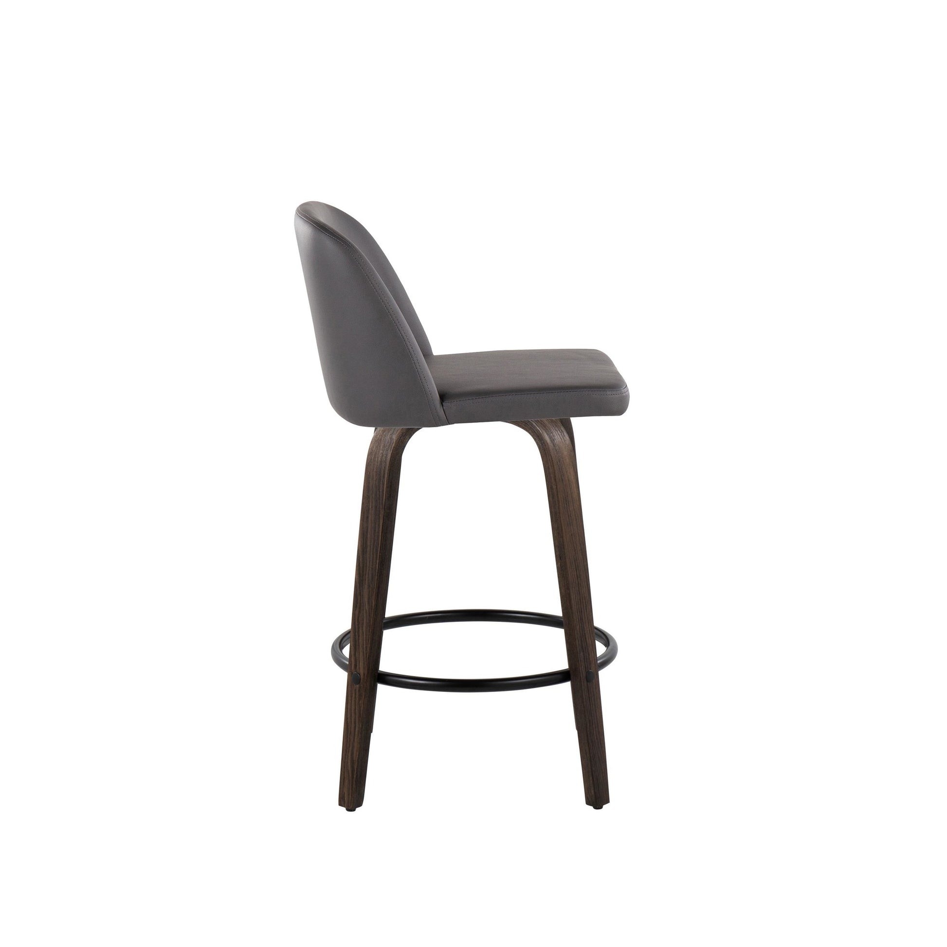 Toriano 26" Mid-Century Modern Fixed Height Counter Stool By LumiSource - Set of 2 | Counter Stools | Modishstore - 12