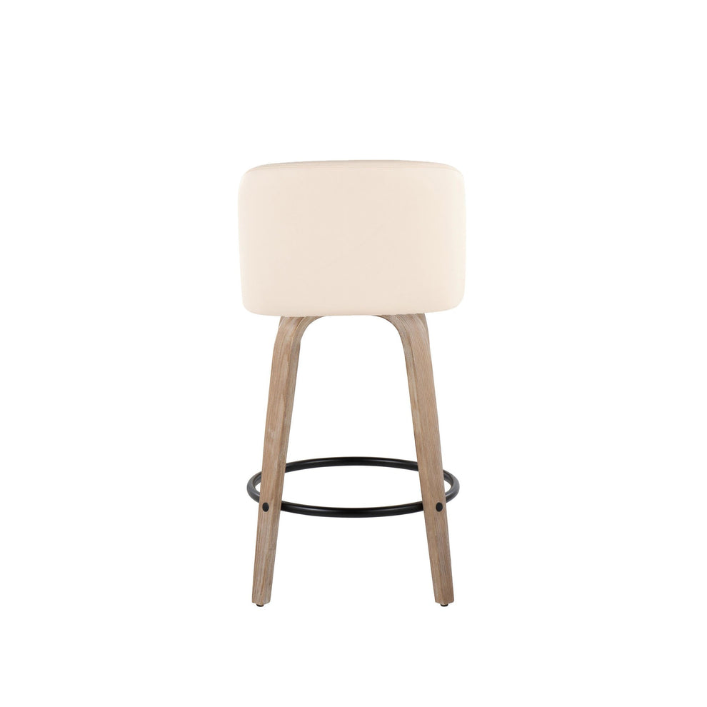Toriano 26" Mid-Century Modern Fixed Height Counter Stool By LumiSource - Set of 2 | Counter Stools | Modishstore - 27
