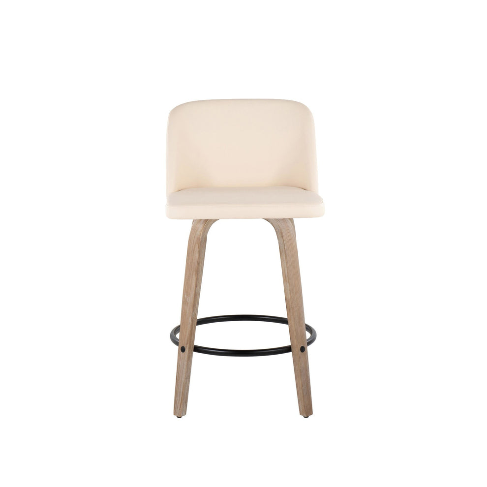 Toriano 26" Mid-Century Modern Fixed Height Counter Stool By LumiSource - Set of 2 | Counter Stools | Modishstore - 22