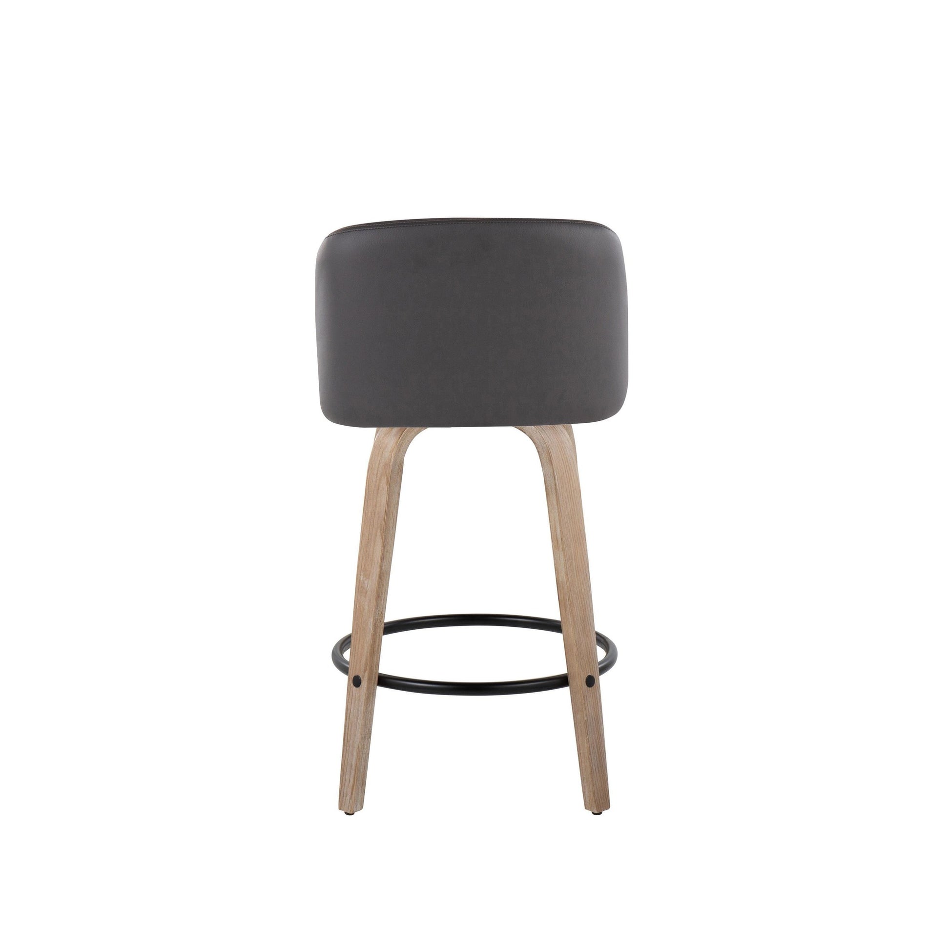 Toriano 26" Mid-Century Modern Fixed Height Counter Stool By LumiSource - Set of 2 | Counter Stools | Modishstore - 34