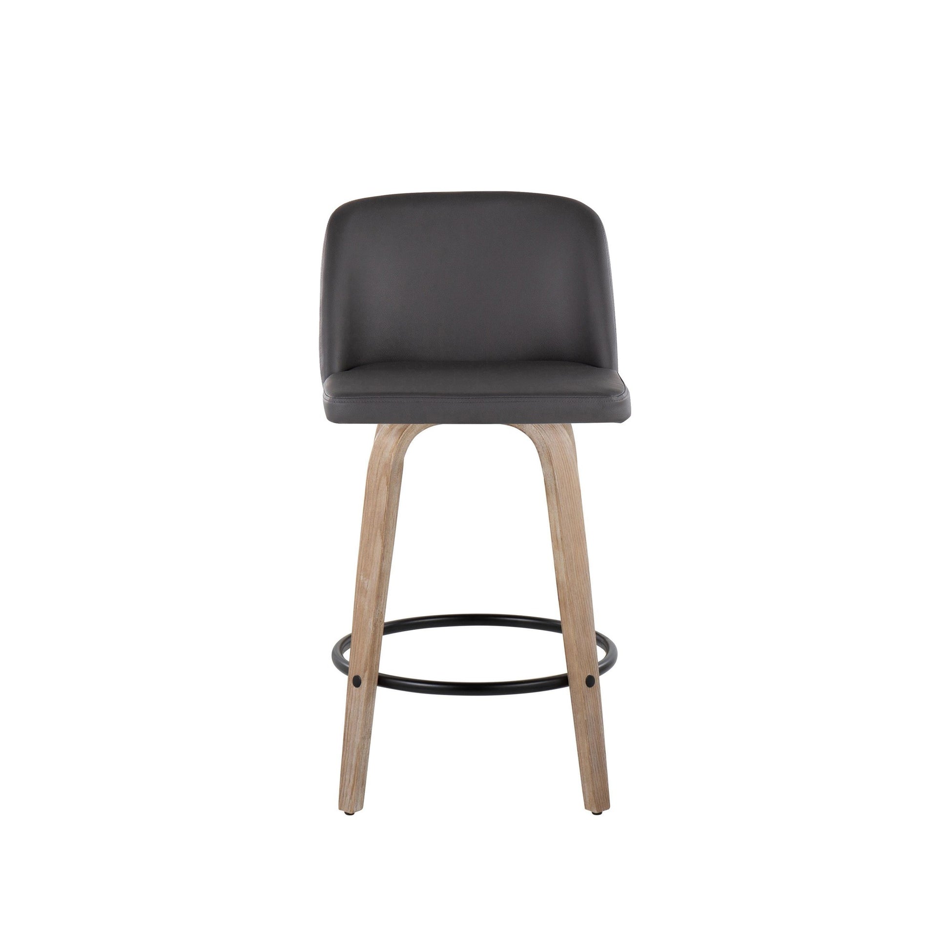 Toriano 26" Mid-Century Modern Fixed Height Counter Stool By LumiSource - Set of 2 | Counter Stools | Modishstore - 29