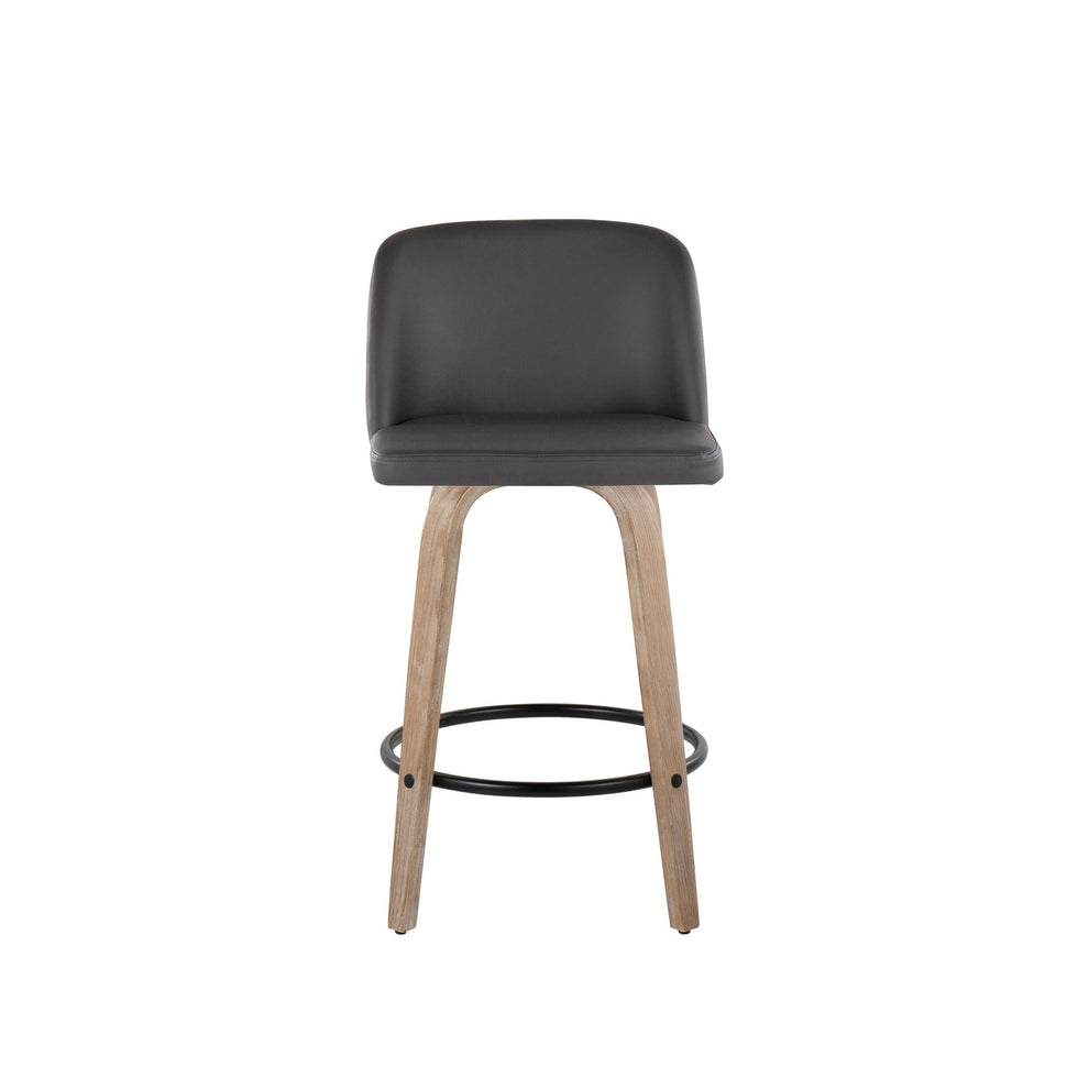 Toriano 26" Mid-Century Modern Fixed Height Counter Stool By LumiSource - Set of 2 | Counter Stools | Modishstore - 29
