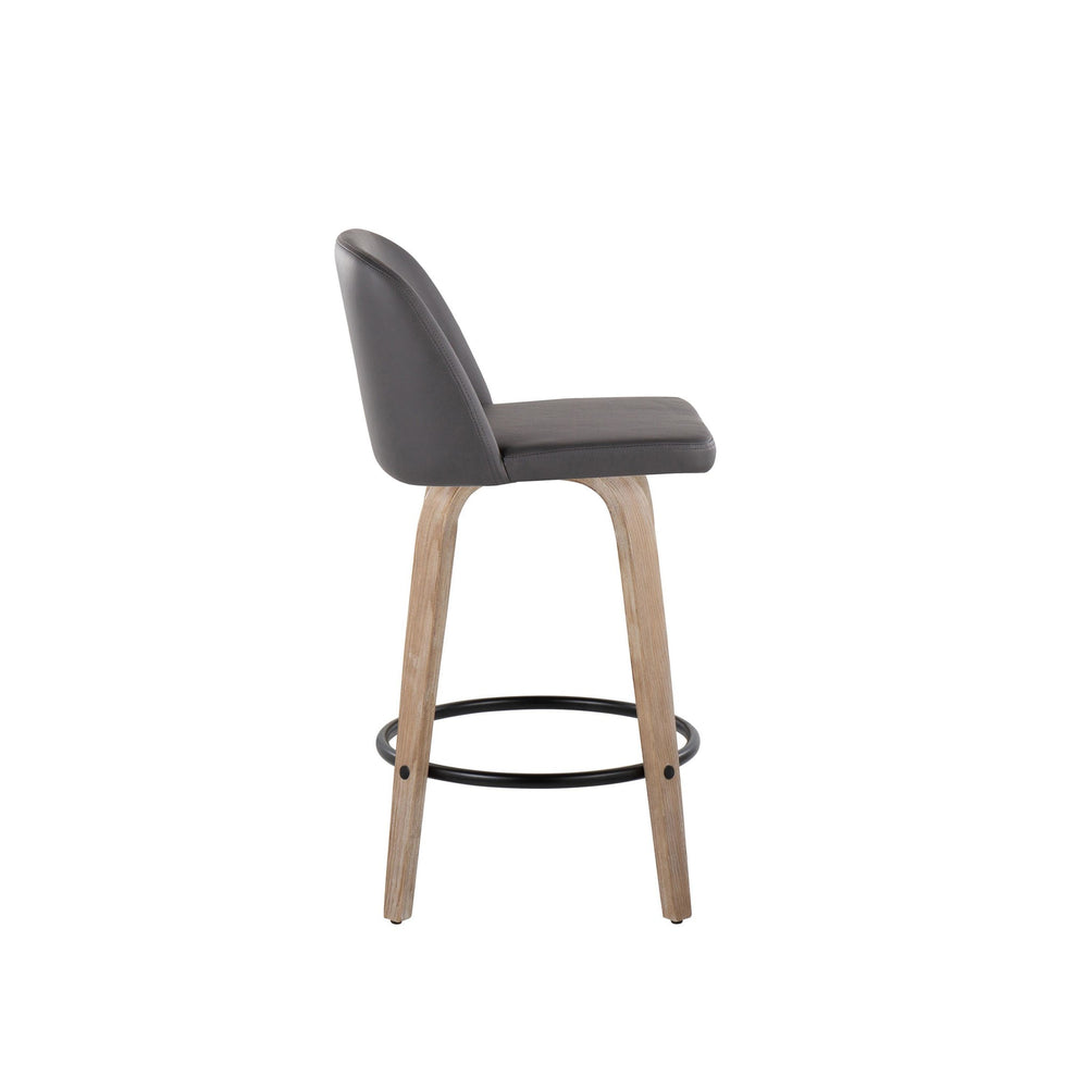 Toriano 26" Mid-Century Modern Fixed Height Counter Stool By LumiSource - Set of 2 | Counter Stools | Modishstore - 32