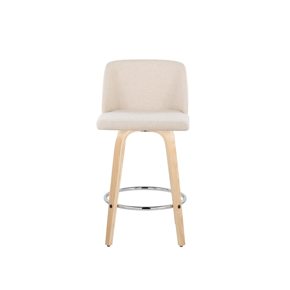 Toriano 26" Fixed Height Counter Stool - Set of 2 By LumiSource | Counter Stools | Modishstore - 6
