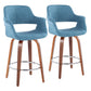 Vintage Flair 26" Fixed-Height Counter Stool - Set of 2 Blue  By LumiSource | Counter Stools | Modishstore - 3
