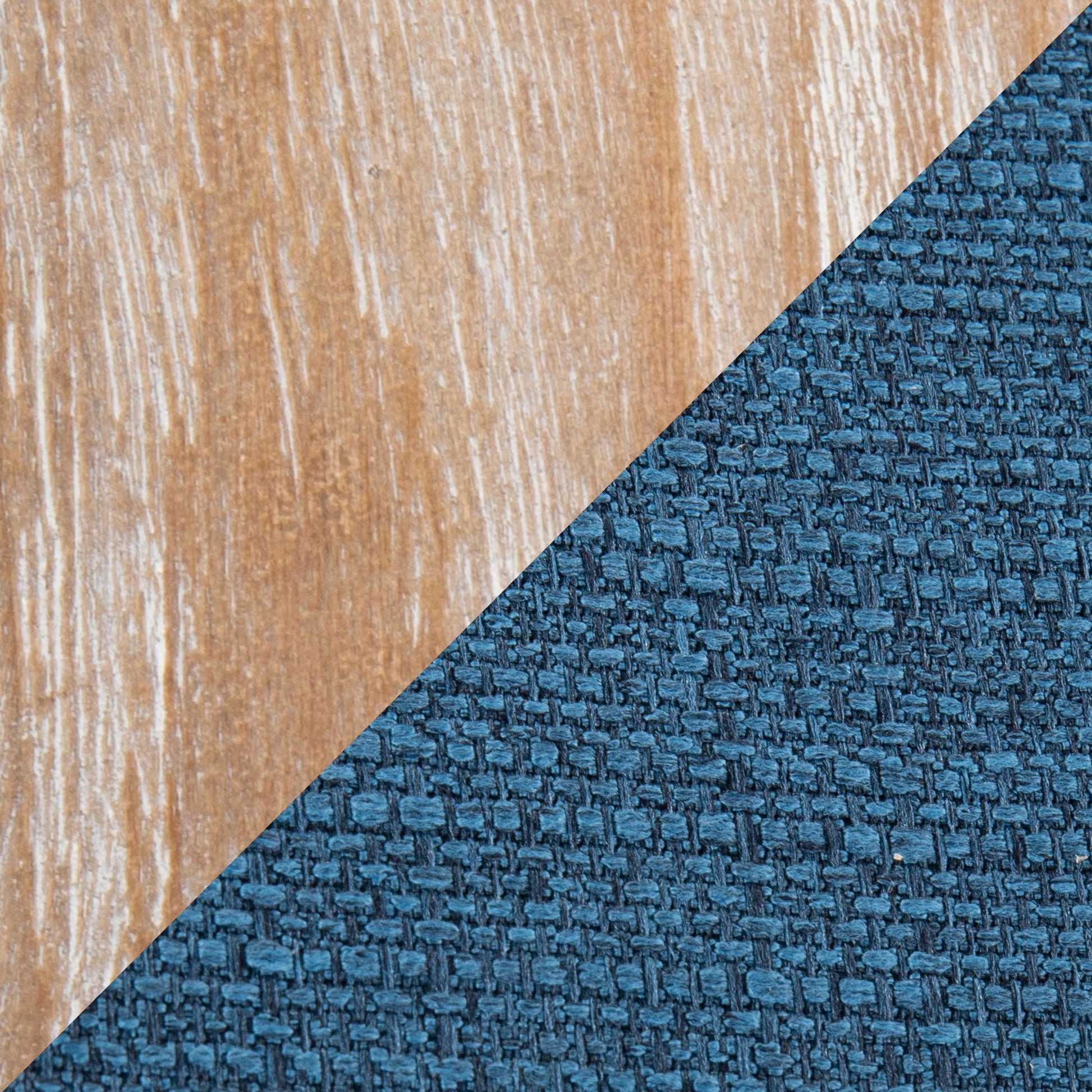 Charlotte 30" Farmhouse Fixed-Height Barstool with Swivel in White Washed Wood, Blue Fabric and Round Chrome Metal Footrest By LumiSource - Set of 2 | Bar Stools | Modishstore - 5