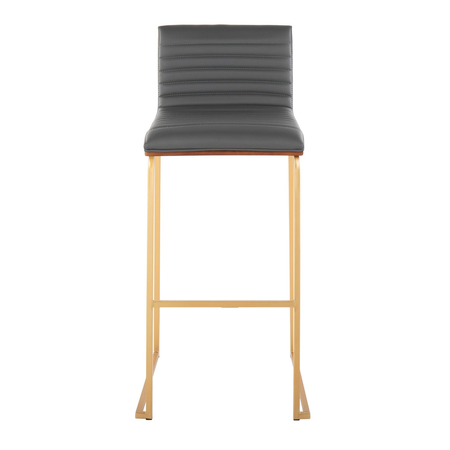 Mason Mara 30" Fixed-Height Barstool - Set of 2 Gray By LumiSource | Bar Stools | Modishstore - 8