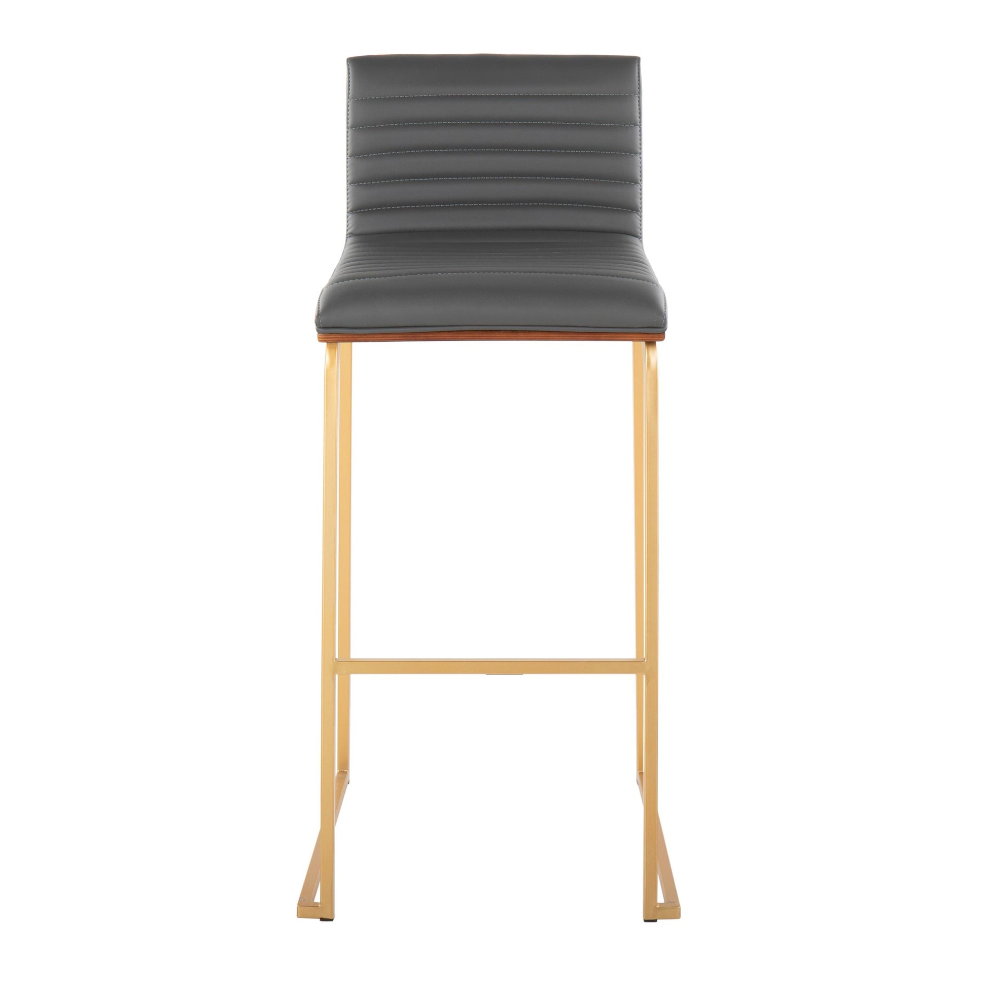 Mason Mara 30" Fixed-Height Barstool - Set of 2 Gray By LumiSource | Bar Stools | Modishstore - 8